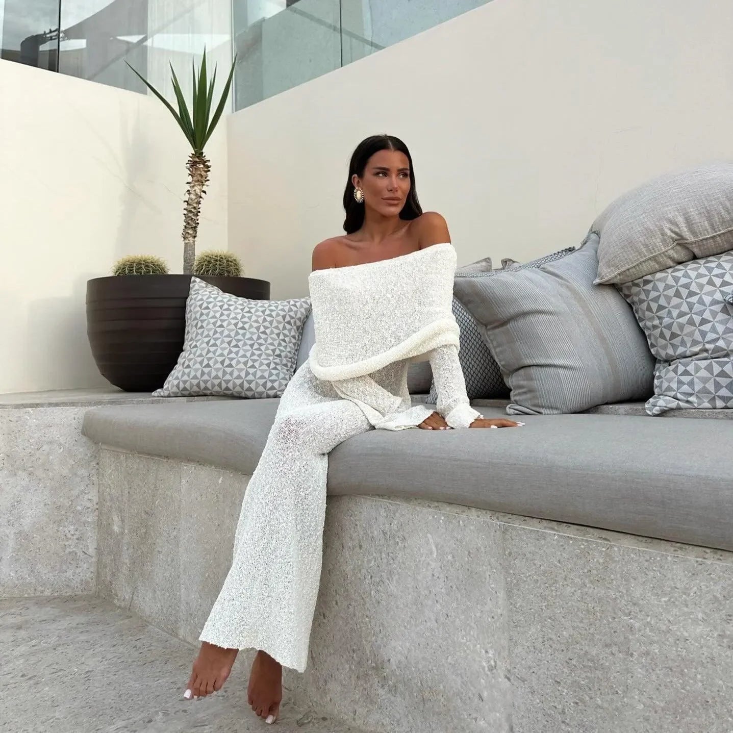 Love Story Off-Shoulder White Maxi Dress
