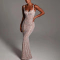 Lovely Lace Backless White Maxi Dress