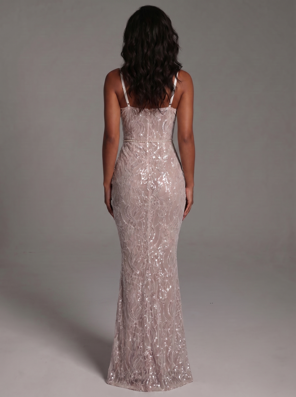 Lovely Lace Backless White Maxi Dress