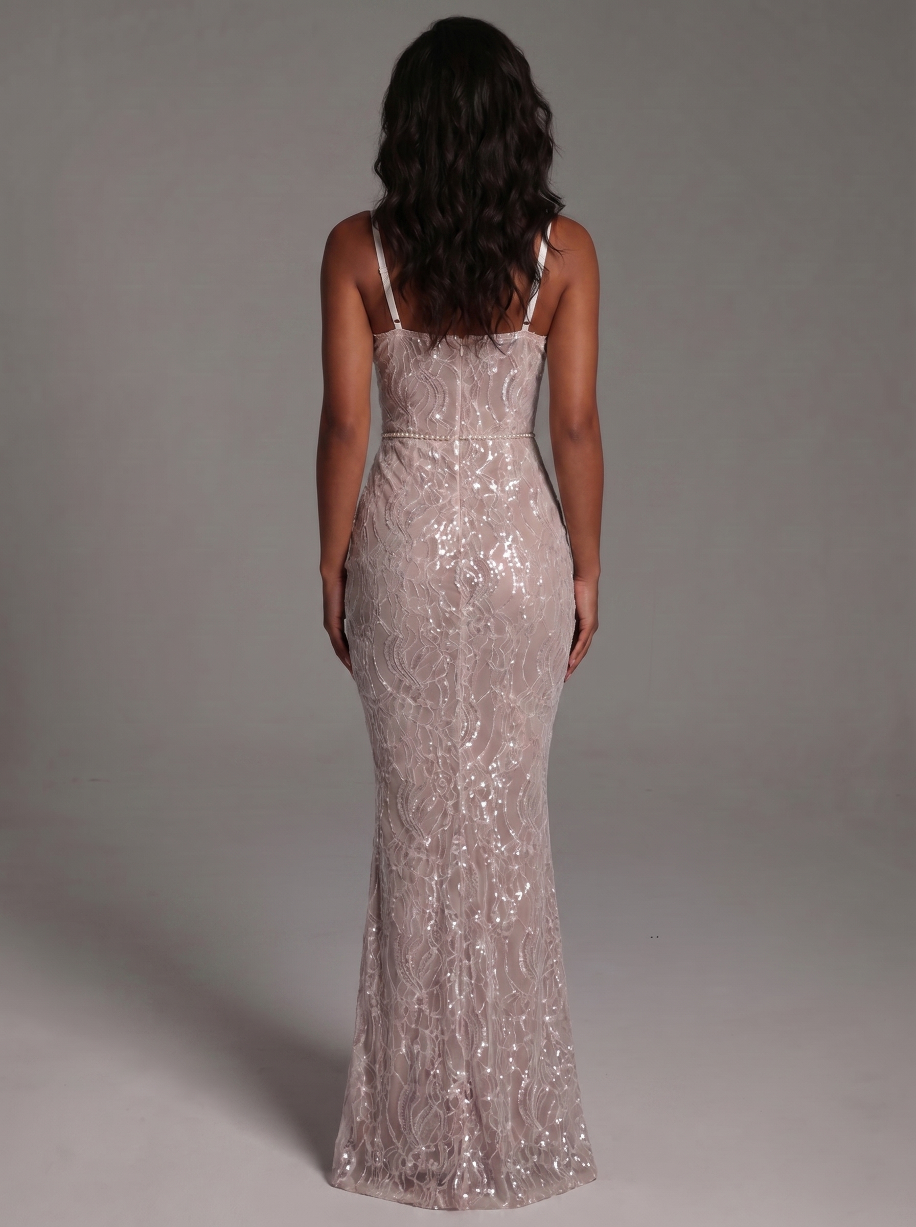 Lovely Lace Backless White Maxi Dress