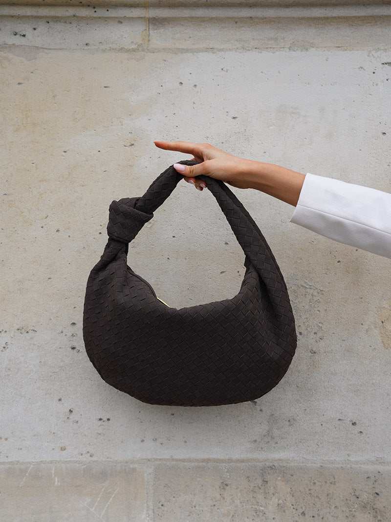 Aurelia Woven Suede Shoulder Bag