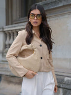Aurelia Woven Suede Shoulder Bag
