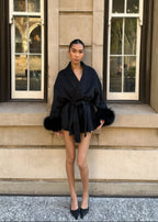 ELARA WOOL COAT (Removable fur)