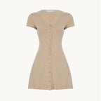 Nude Flow Knitted Mini Dress