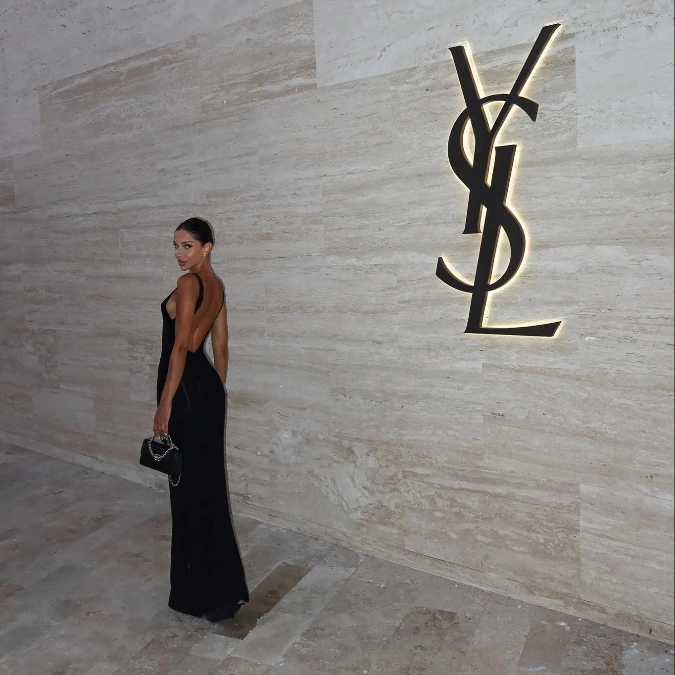 Nyx Black Knitted Backless Maxi Dress