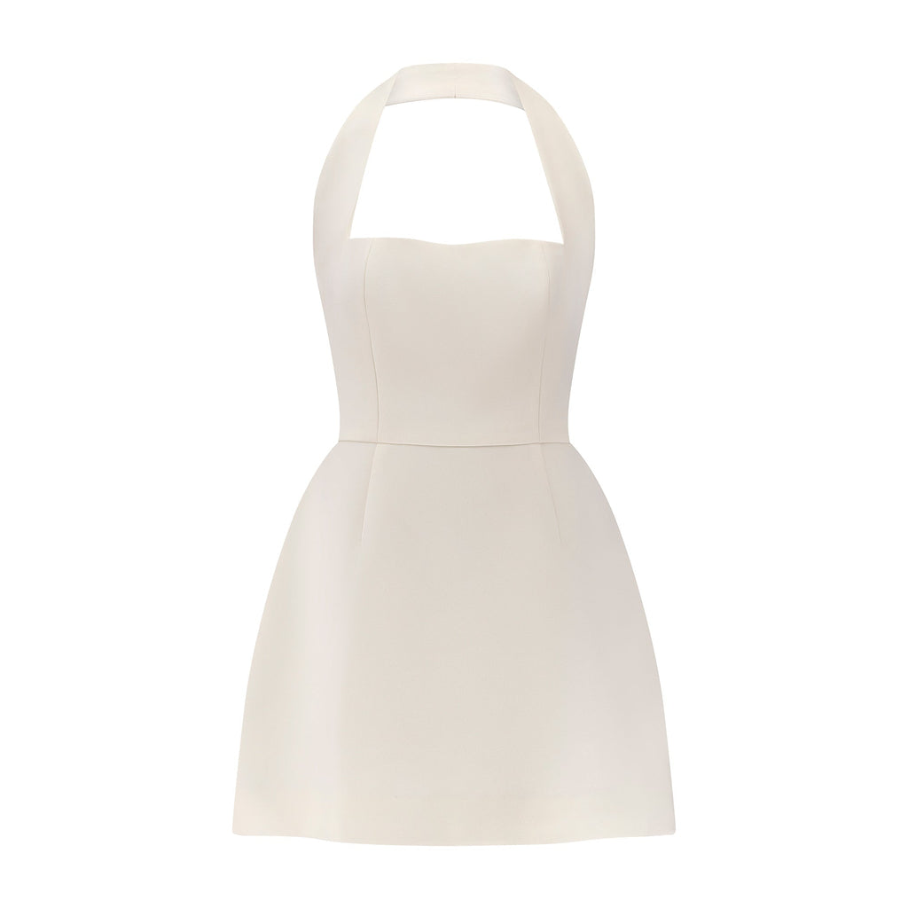 Celestia Structured Mini Dress | White