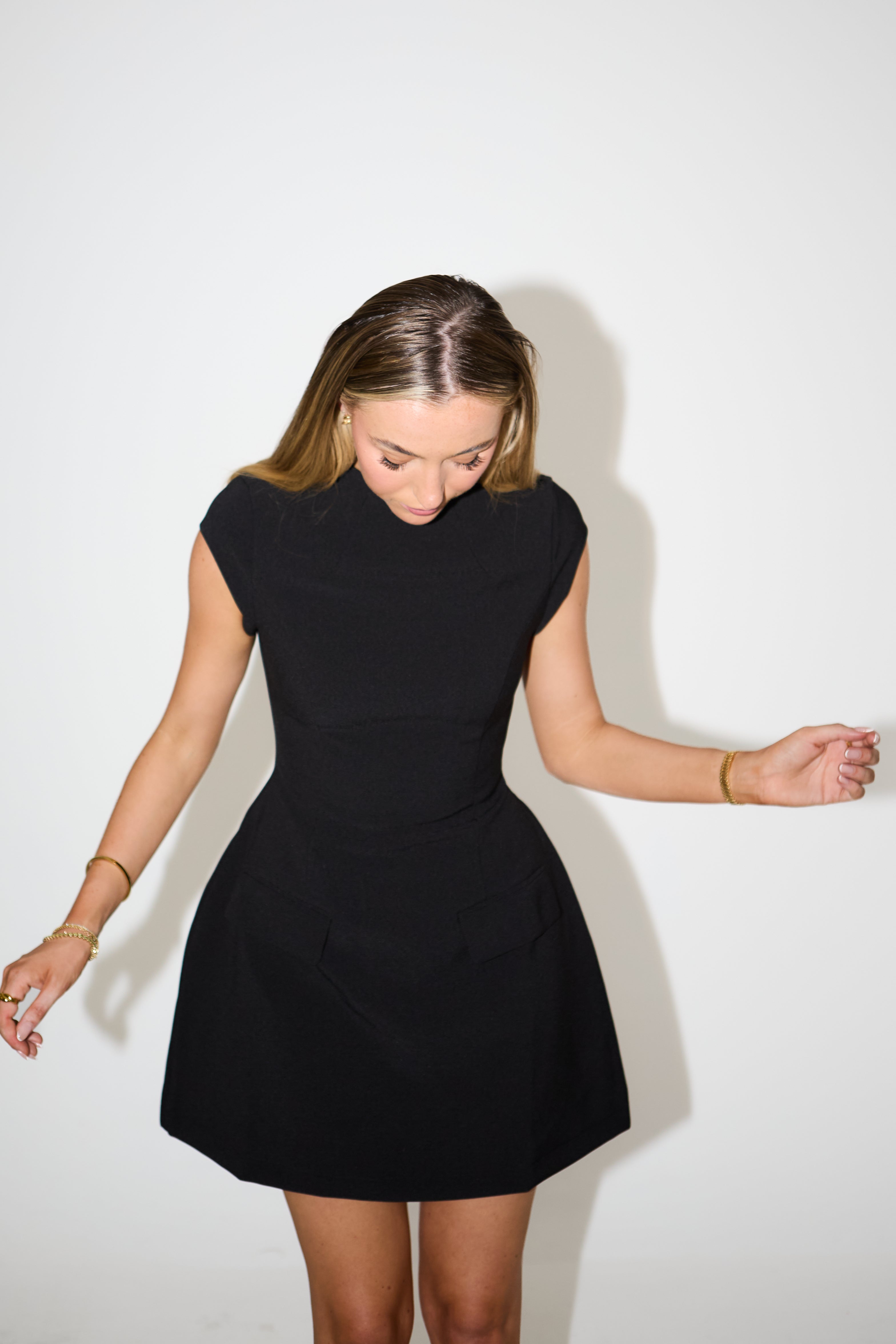 Celestia Cap Sleeve Mini Dress
