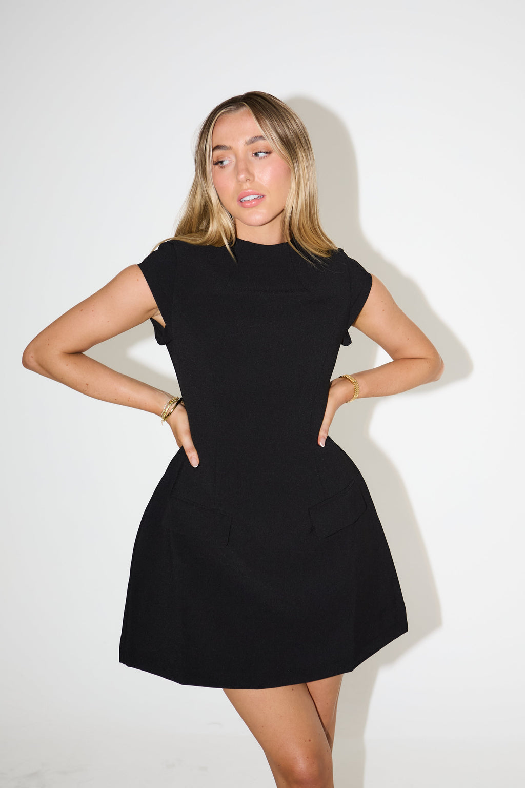 Celestia Cap Sleeve Mini Dress