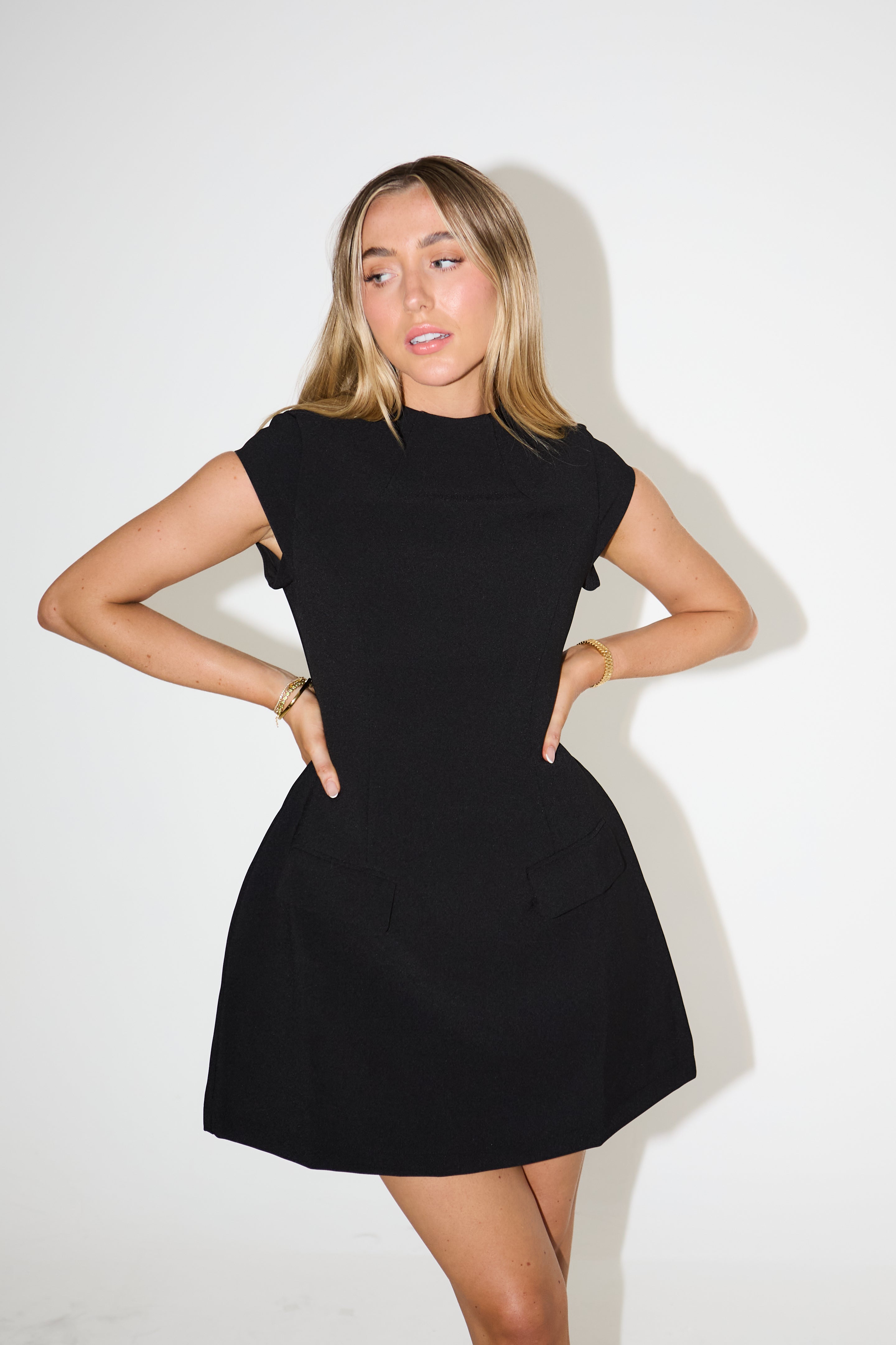 Celestia Cap Sleeve Mini Dress