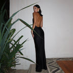 Only Invites Elegant Black Maxi Dress