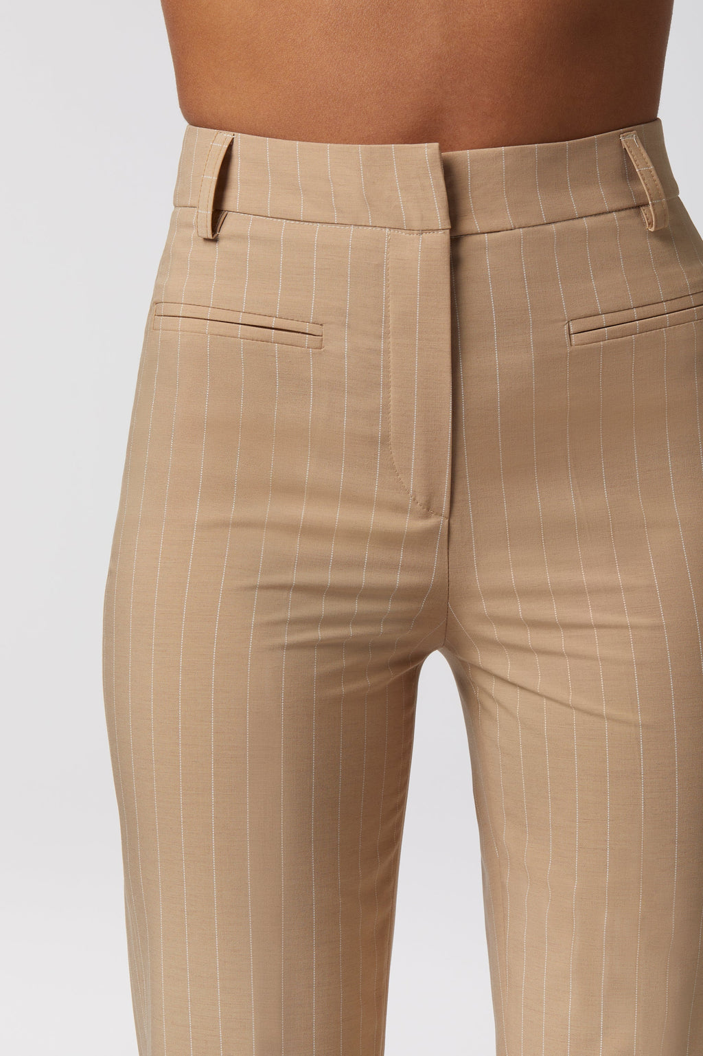 Gela Slim Suit | Pinstripe