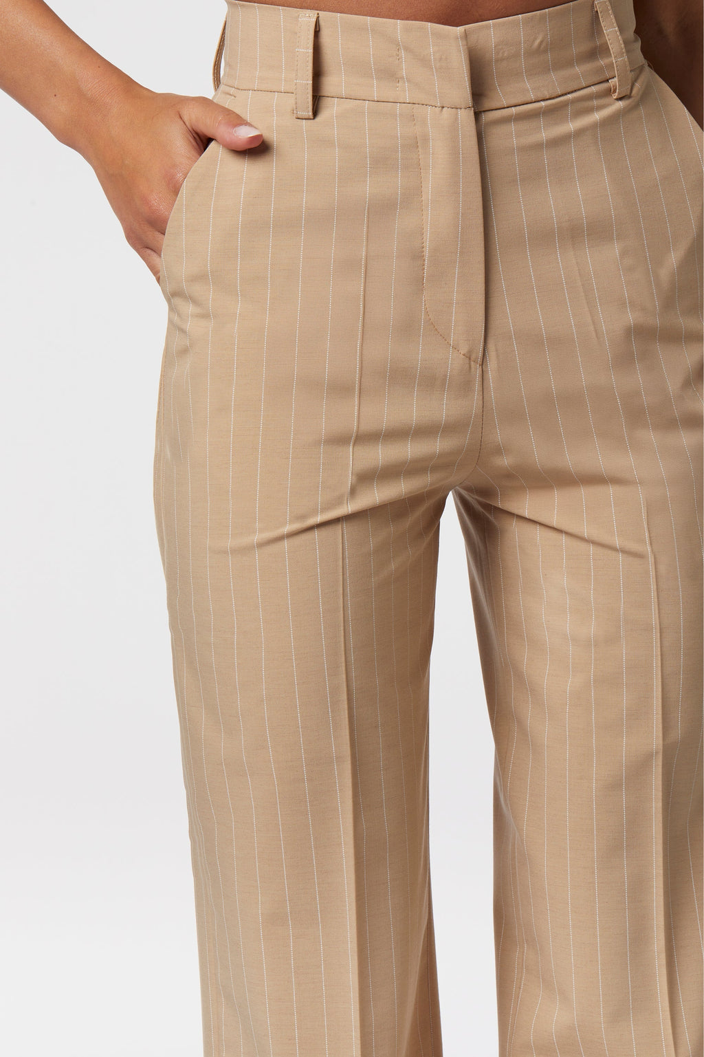 Gela Palazzo Suit | Pinstripe