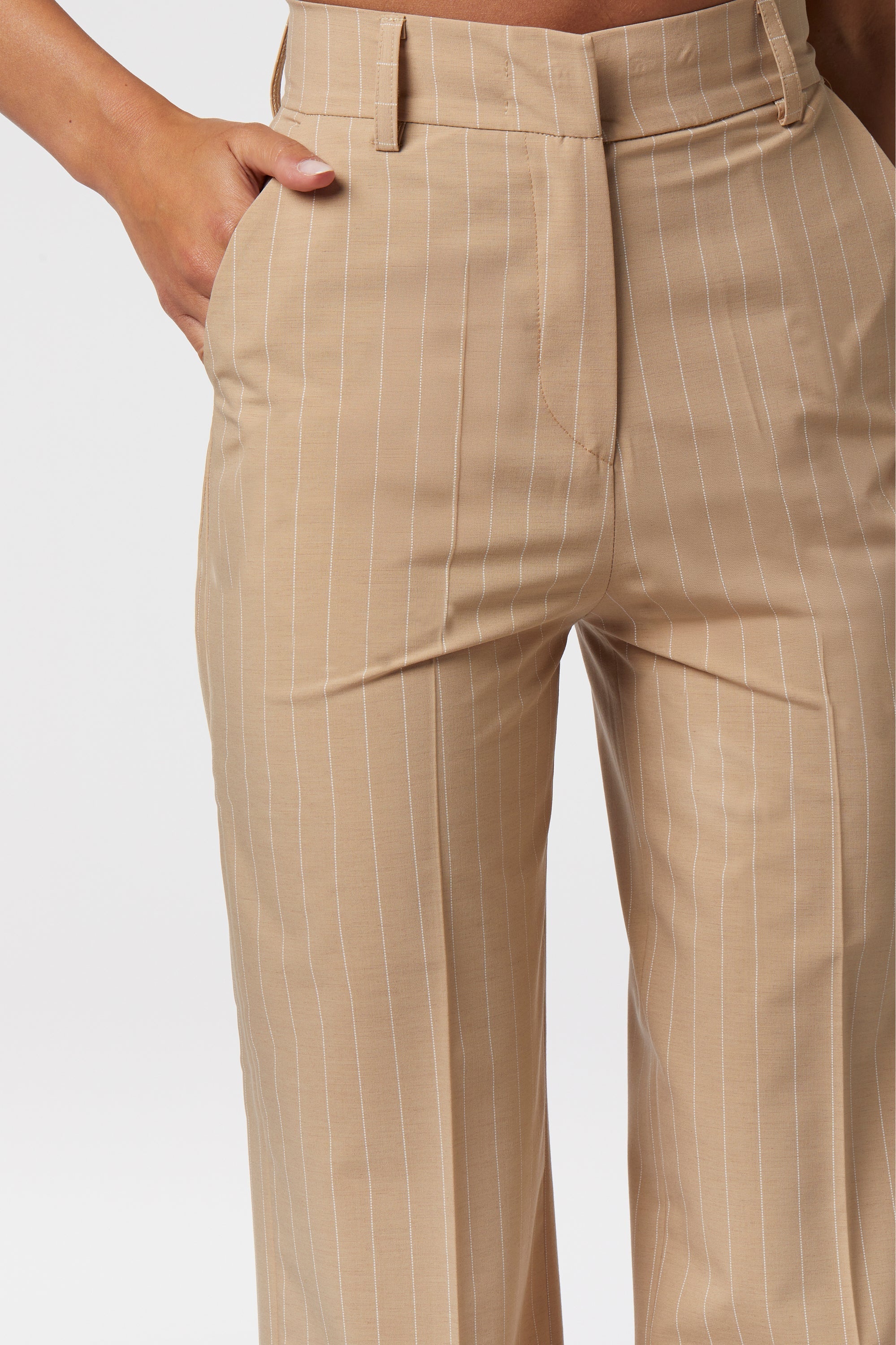 Gela Palazzo Suit | Pinstripe