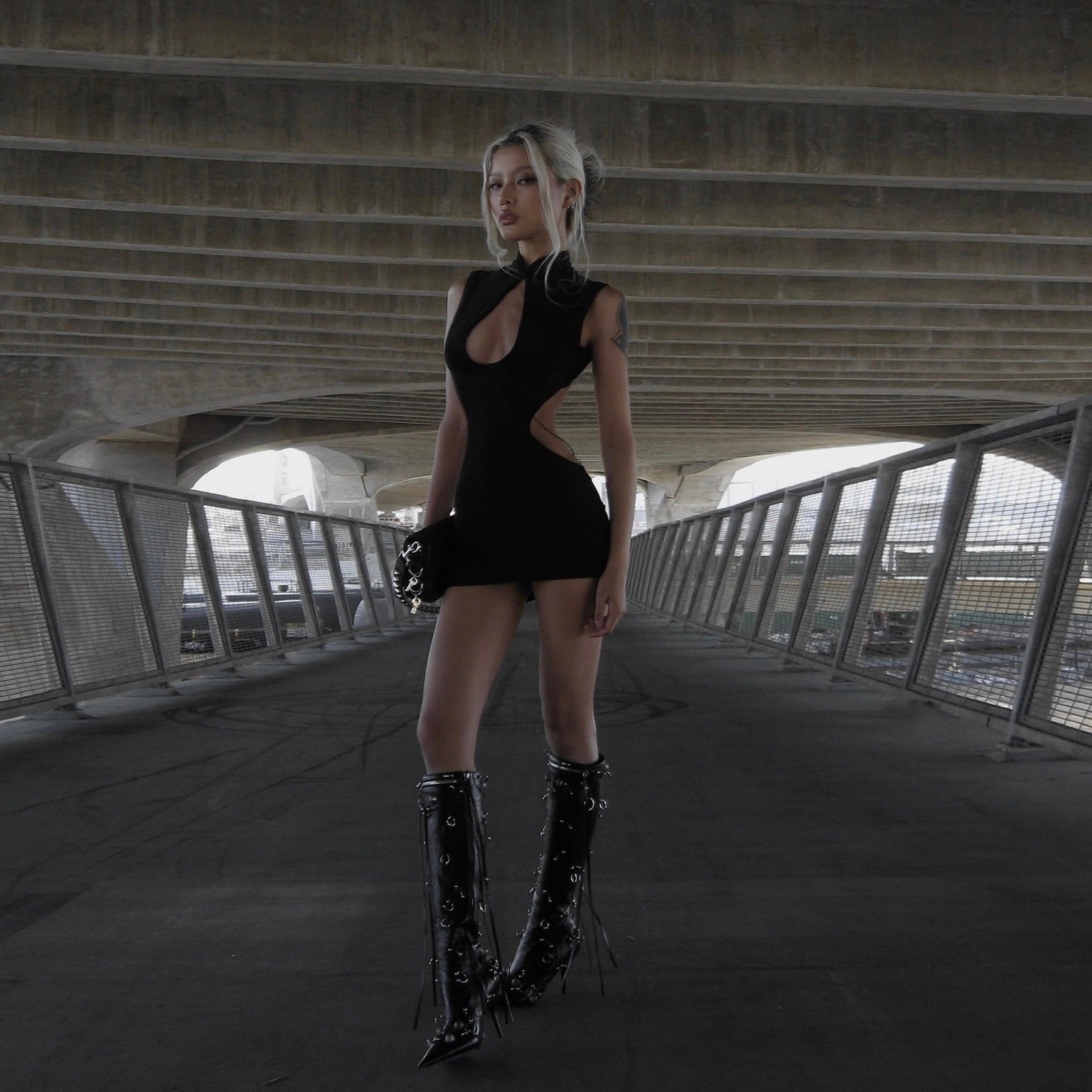 Prelude Backless Strap Mini Dress