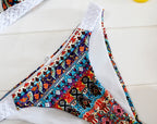 Boho print swimsuit from 64b136-1e featuring colorful patterns and a stylish design, perfect for beachwear or poolside lounging.