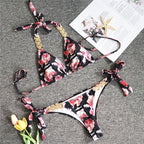 Triangle Boho Glamour Bikini swimwear by 64b136-1e, featuring a stylish triangle top and matching bikini bottoms.