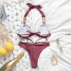 Triangle Boho Glamour Bikini swimwear by 64b136-1e, featuring a stylish triangle top and matching bikini bottoms with boho details.