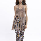 Crochet knit beach top with tassels from 64b136-1e, featuring a breezy, stylish design perfect for summer wear.