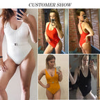 Colorful buckled one-piece swimsuit by 64b136-1e featuring a stylish design and adjustable buckles, perfect for swimwear.