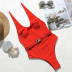 Colorful buckled one-piece swimsuit by 64b136-1e featuring a stylish design, available in multiple colors and styles.