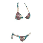 Triangle Boho Glamour bikini swimwear by 64b136-1e, featuring a stylish triangle top and matching bottoms in vibrant boho design.