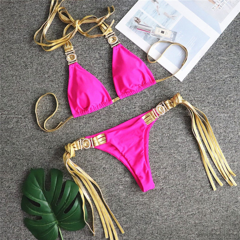 Triangle Boho Glamour Bikini's