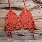 Crochet bikini with shell tassel details, stylish swimwear by 64b136-1e, featuring a colorful, textured design for beachwear.