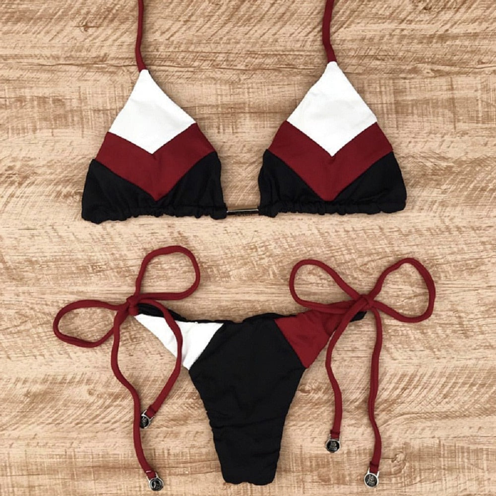 Triangle Print Bikini's - Multiiple colours