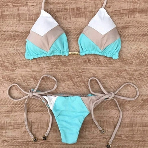 Triangle Print Bikini's - Multiiple colours