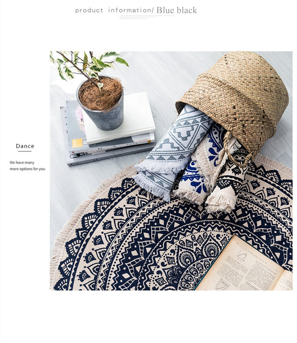 Boho Style Tassel Beach Rug