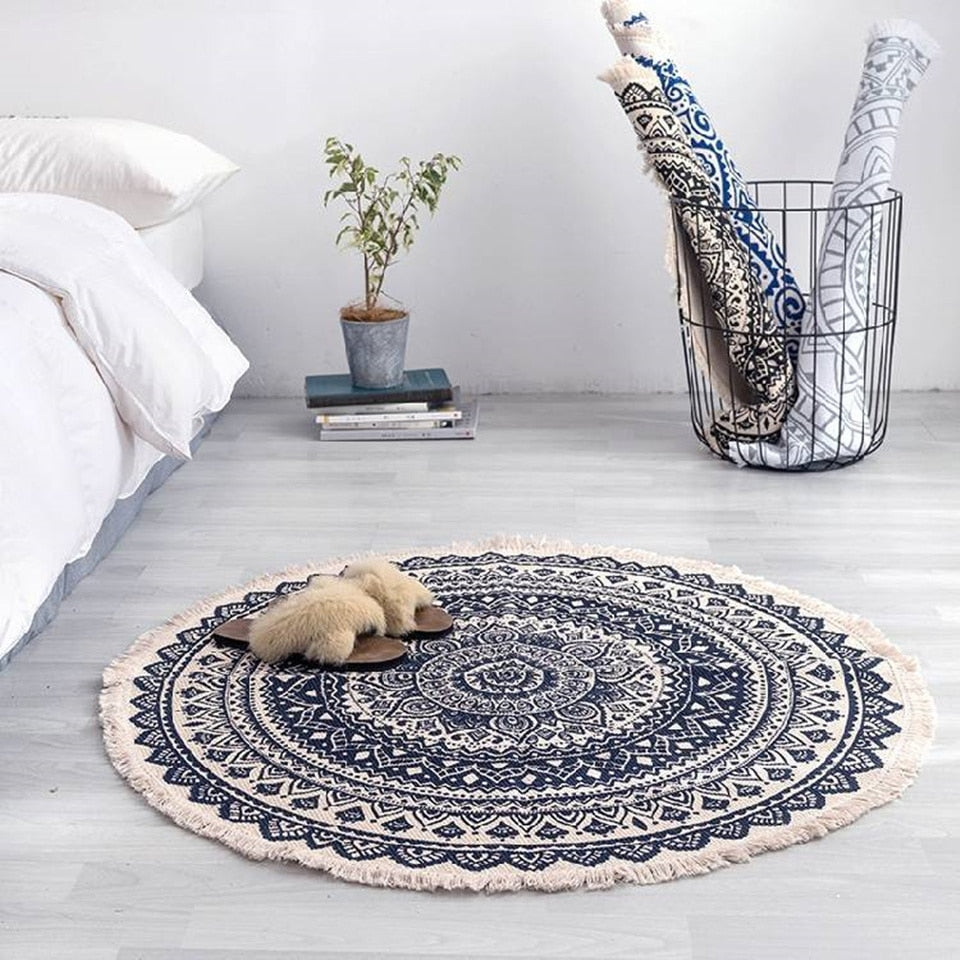 Boho Style Tassel Beach Rug