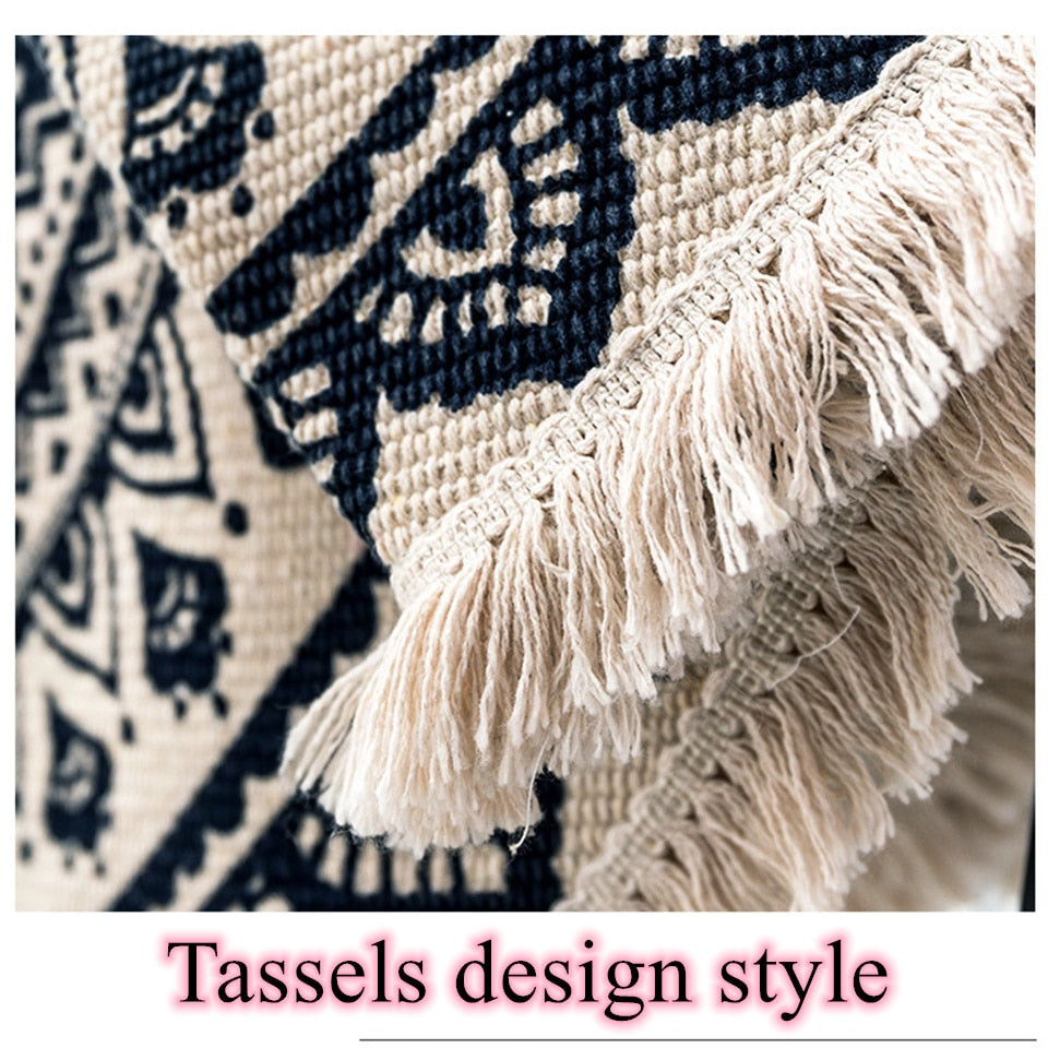 Boho Style Tassel Beach Rug