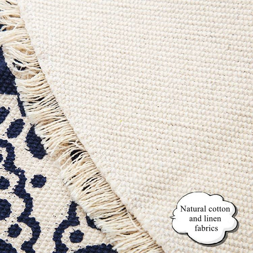 Boho Style Tassel Beach Rug
