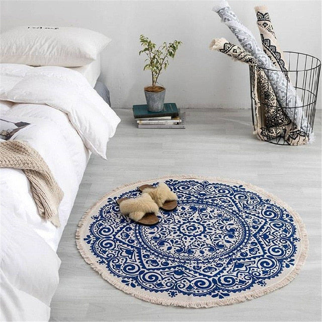 Boho Style Tassel Beach Rug