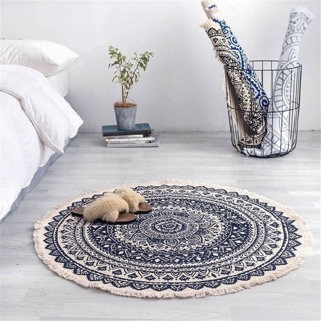 Boho Style Tassel Beach Rug