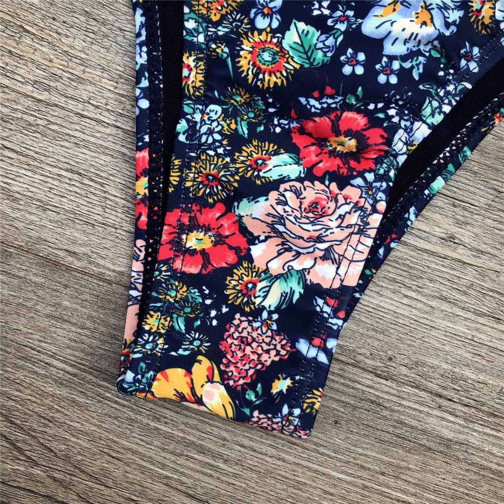 Bandeau Floral Print Bikini