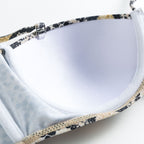 Snake print high cut bikini swimwear by 64b136-1e, showcasing the stylish, form-fitting design with bold snake pattern.