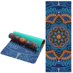 Boho yoga mat made of soft suede with 6mm thickness, designed for comfortable practice and stylish yoga sessions.