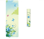 Boho suede yoga mat in 6mm thickness with textured surface, ideal for yoga and exercise routines.