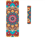 Boho Yoga Mat by 64b136-1e, suede 6mm non-slip surface, ideal for yoga and meditation practice.