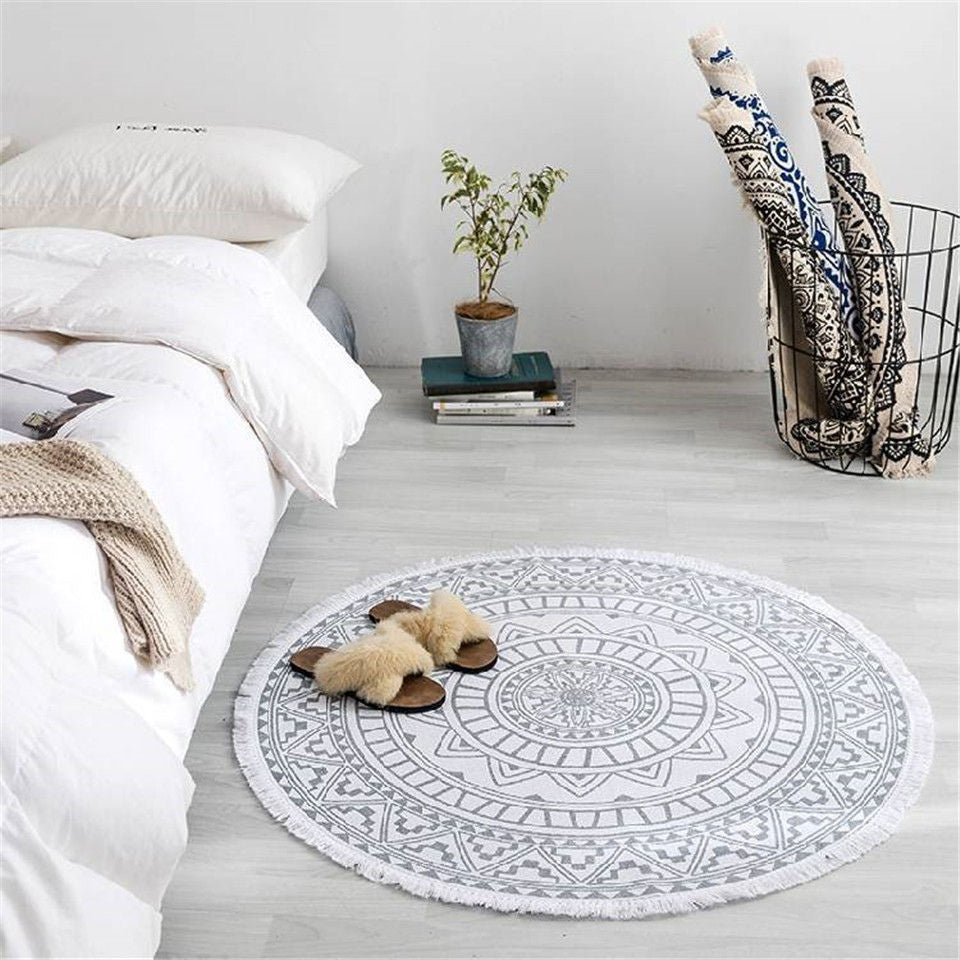 Boho Style Tassel Beach Rug