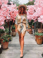 Kimono mini dress with tassels by 64b136-1e, featuring a flowy design and decorative tassels, perfect for summer wear.