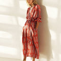 Kimono dress with pockets