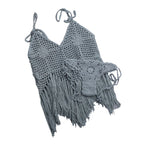 64b136-1e tassel knit bikini set, stylish swimwear with tassel details, featuring a top and bottom in a vibrant knit design.