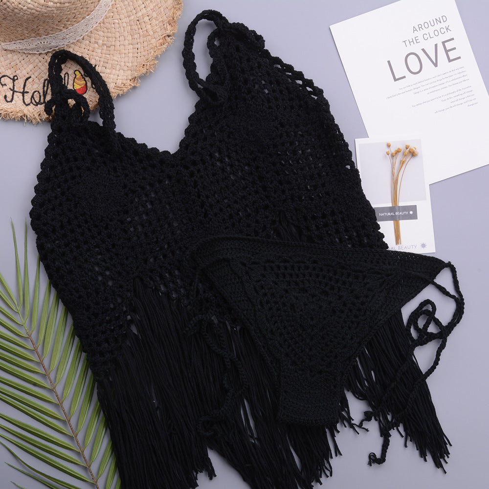 Tassel Knit Bikini Set