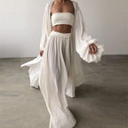 Boho three-piece set with patterned tops and pants, casual and stylish fashion from the 64b136-1e brand.