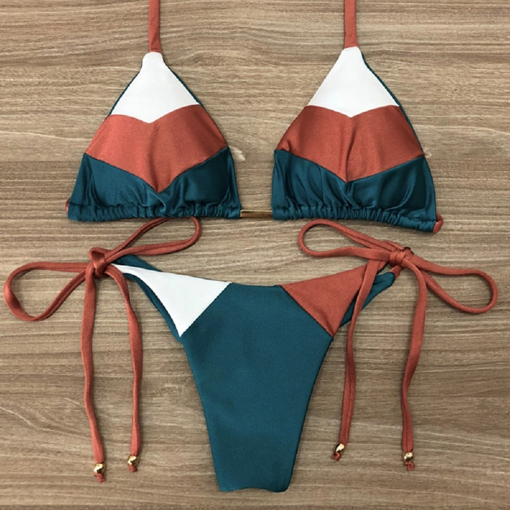 Triangle Print Bikini's - Multiiple colours