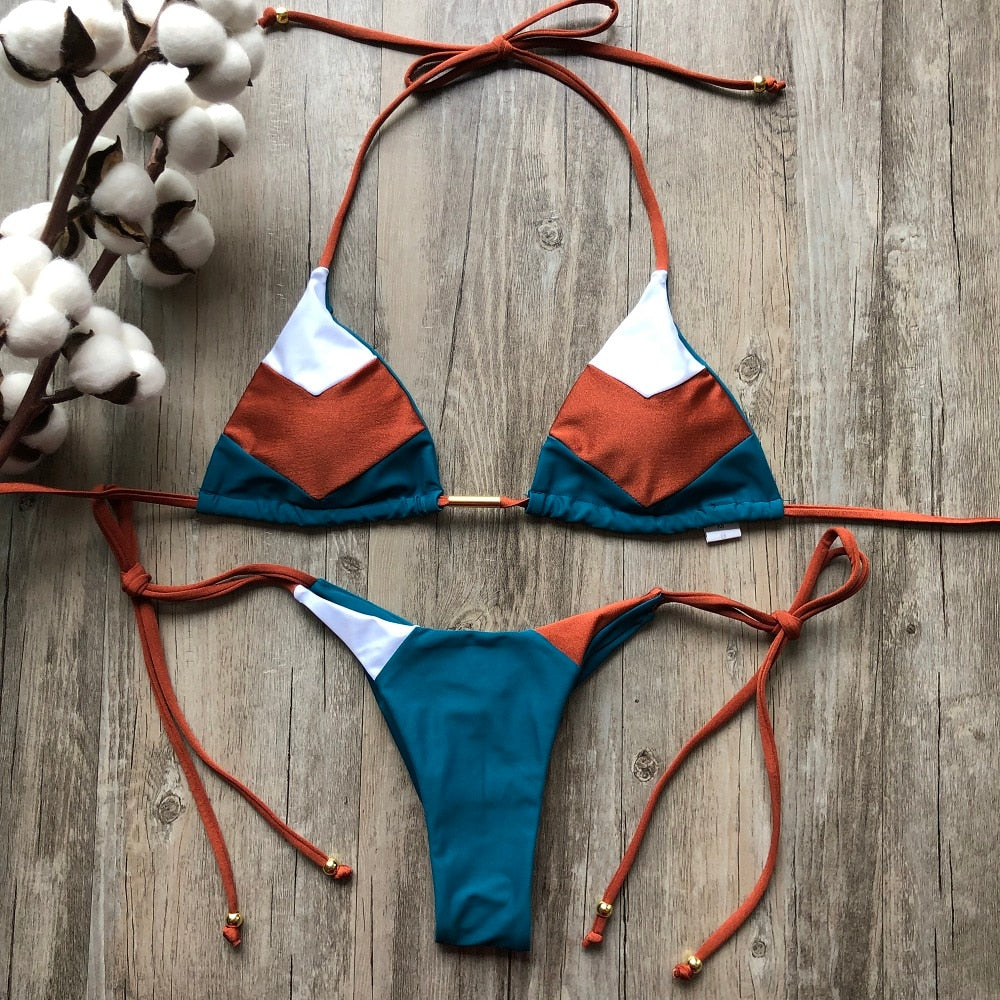 Triangle Print Bikini's - Multiiple colours