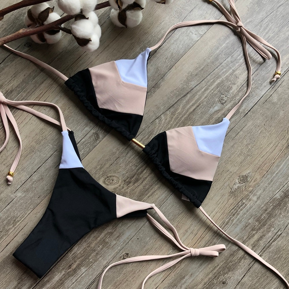 Triangle Print Bikini's - Multiiple colours