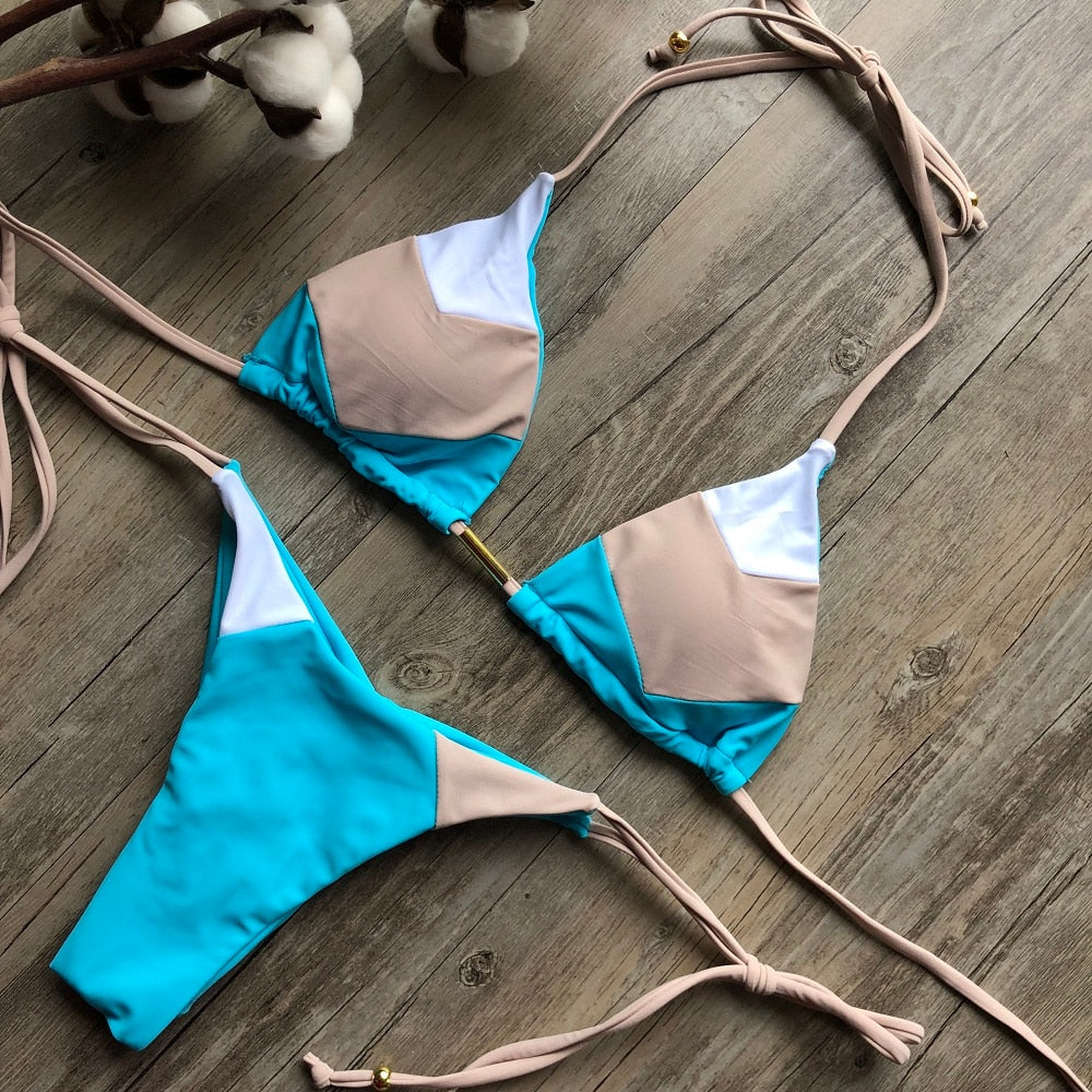 Triangle Print Bikini's - Multiiple colours